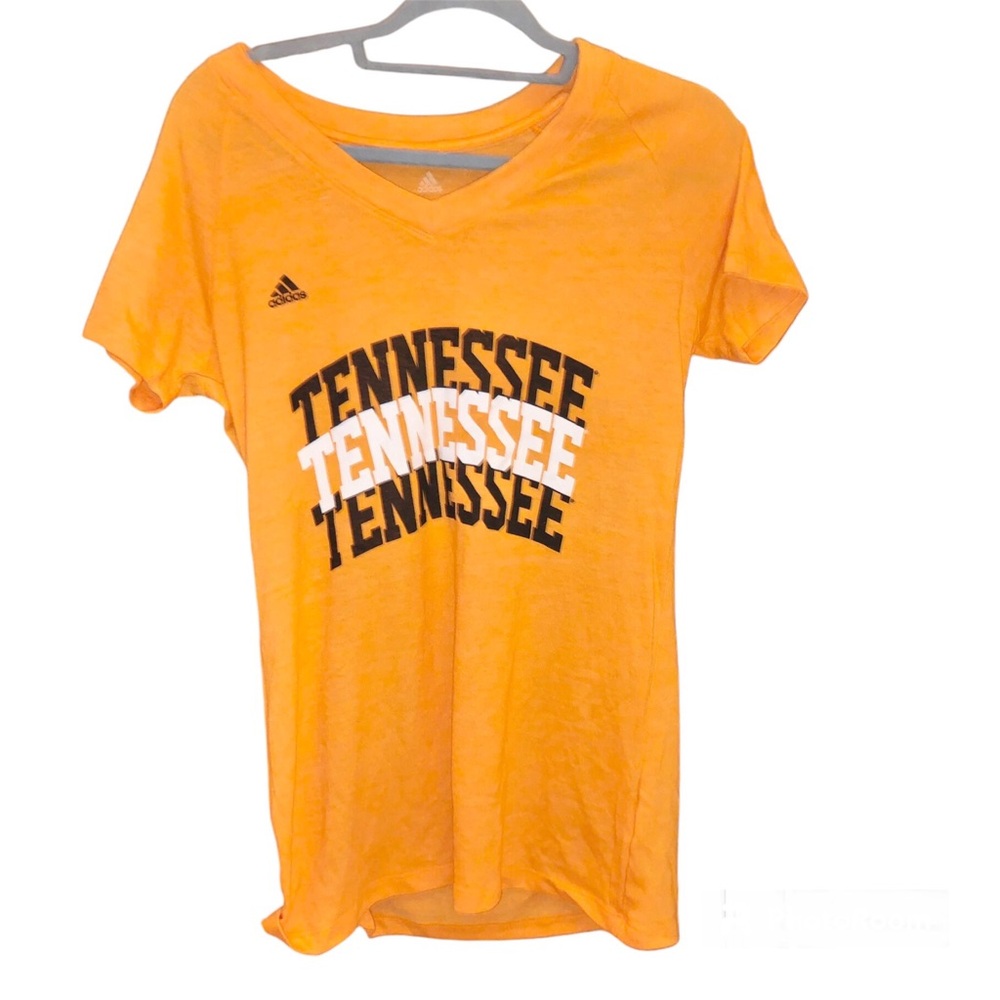 Adidas Tennessee Vols V Neck shirt orange size large